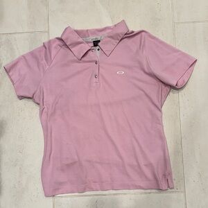 Oakley Women's Light Pink Short Sleeve Polo